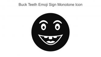 Buck Teeth Emoji Sign Monotone Icon In Powerpoint Pptx Png And Editable Eps Format