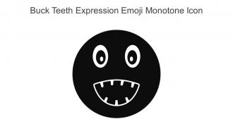 Buck Teeth Expression Emoji Monotone Icon In Powerpoint Pptx Png And Editable Eps Format