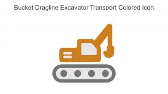 Bucket Dragline Excavator Transport Colored Icon In Powerpoint Pptx Png And Editable Eps Format