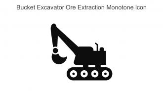Bucket Excavator Ore Extraction Monotone Icon In Powerpoint Pptx Png And Editable Eps Format