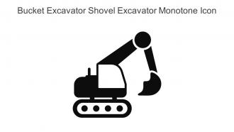 Bucket Excavator Shovel Excavator Monotone Icon In Powerpoint Pptx Png And Editable Eps Format