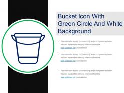 Bucket icon with green circle and white background