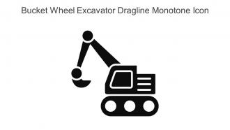 Bucket Wheel Excavator Dragline Monotone Icon In Powerpoint Pptx Png And Editable Eps Format