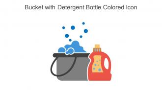 Bucket With Detergent Bottle Colored Icon In Powerpoint Pptx Png And Editable Eps Format