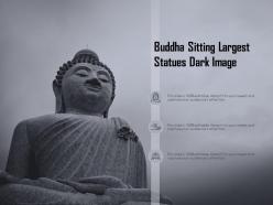 Buddha sitting largest statues dark image