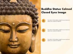 Buddha statue calmed closed eyes image