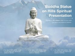 Buddha status on hills spiritual presentation