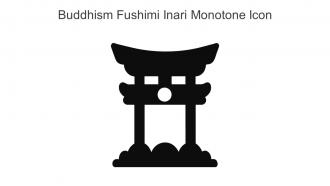 Buddhism Fushimi Inari Monotone Icon In Powerpoint Pptx Png And Editable Eps Format
