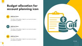 Budget Allocation For Account Planning Icon