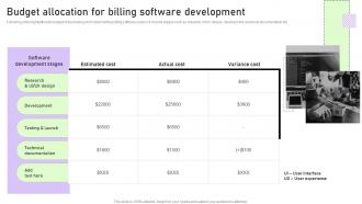Budget Allocation For Billing Software Development Streamlining Customer Support