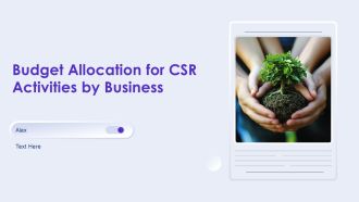 Budget Allocation For CSR Activities By Business PPT Graphics AT