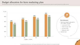 Budget Allocation For Farm Marketing Plan Farm Services Marketing Strategy SS V