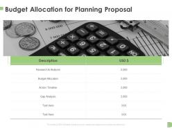 Budget allocation for planning proposal ppt powerpoint presentation model clipart images