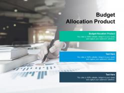 Budget allocation product ppt powerpoint presentation infographic template designs download cpb