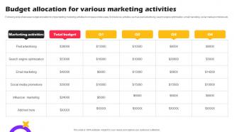 Budget Allocation Various Marketing Strategies For Online Shopping Website