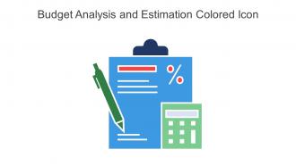 Budget Analysis And Estimation Colored Icon In Powerpoint Pptx Png And Editable Eps Format
