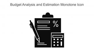 Budget Analysis And Estimation Monotone Icon In Powerpoint Pptx Png And Editable Eps Format