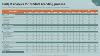 Budget Analysis For Product Branding Boosting Product Corporate And Umbrella Branding SS V