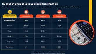 Budget Analysis Of Various Acquisition Increasing Mobile Application Users