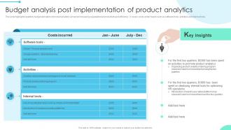 Budget Analysis Post Enhancing Business Insights Implementing Product Data Analytics SS V