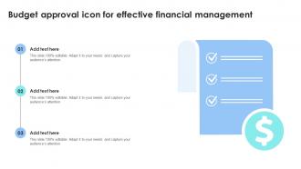 Budget Approval Icon For Effective Financial Management
