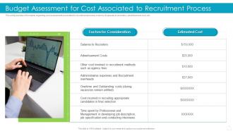 Budget Assessment For Cost Associated To Recruitment Process Effective Recruitment And Selection