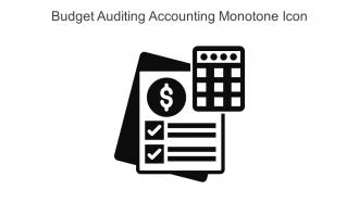 Budget Auditing Accounting Monotone Icon In Powerpoint Pptx Png And Editable Eps Format