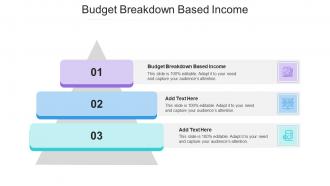 Budget Breakdown Based Income Ppt Powerpoint Presentation Infographics Cpb