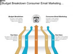 Budget breakdown consumer email marketing marketing knowledge management cpb