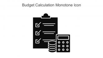 Budget Calculation Monotone Icon In Powerpoint Pptx Png And Editable Eps Format