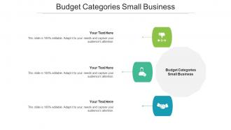 Budget Categories Small Business Ppt Powerpoint Presentation File Shapes Cpb