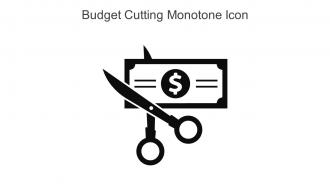 Budget Cutting Monotone Icon In Powerpoint Pptx Png And Editable Eps Format