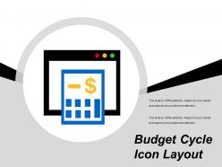 Budget cycle icon layout