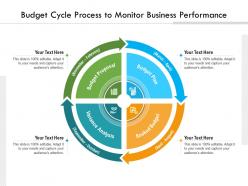 Budget cycle process to monitor business performance