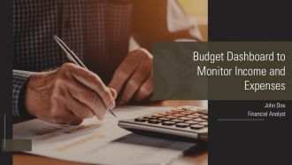 Budget Dashboard To Monitor Income And Expenses PPT Information AT