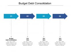 Budget debt consolidation ppt powerpoint presentation pictures summary cpb