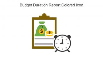 Budget Duration Report Colored Icon In Powerpoint Pptx Png And Editable Eps Format