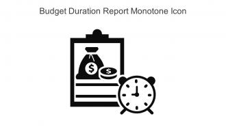Budget Duration Report Monotone Icon In Powerpoint Pptx Png And Editable Eps Format