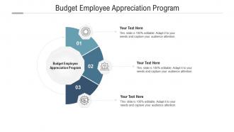 Budget employee appreciation program ppt powerpoint presentation aids cpb