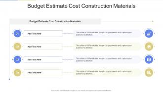Budget Estimate Cost Construction Materials In Powerpoint And Google Slides Cpb