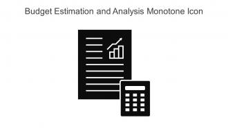 Budget Estimation And Analysis Monotone Icon In Powerpoint Pptx Png And Editable Eps Format