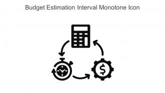 Budget Estimation Interval Monotone Icon In Powerpoint Pptx Png And Editable Eps Format