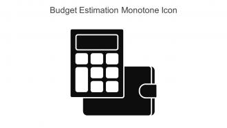 Budget Estimation Monotone Icon In Powerpoint Pptx Png And Editable Eps Format