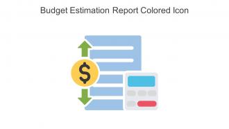 Budget Estimation Report Colored Icon In Powerpoint Pptx Png And Editable Eps Format