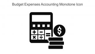 Budget Expenses Accounting Monotone Icon In Powerpoint Pptx Png And Editable Eps Format