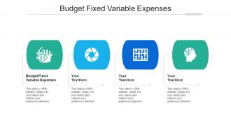 Budget Fixed Variable Expenses Ppt Powerpoint Presentation Professional Background Images Cpb