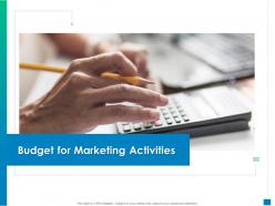 Budget For Marketing Activities New Business Development And Marketing Strategy Ppt Styles