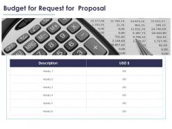 Budget For Request For Proposal Ppt Powerpoint Presentation Slides Skills