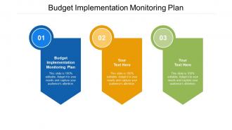 Budget implementation monitoring plan ppt powerpoint presentation slides file formats cpb