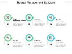 Budget management software ppt powerpoint presentation professional background images cpb